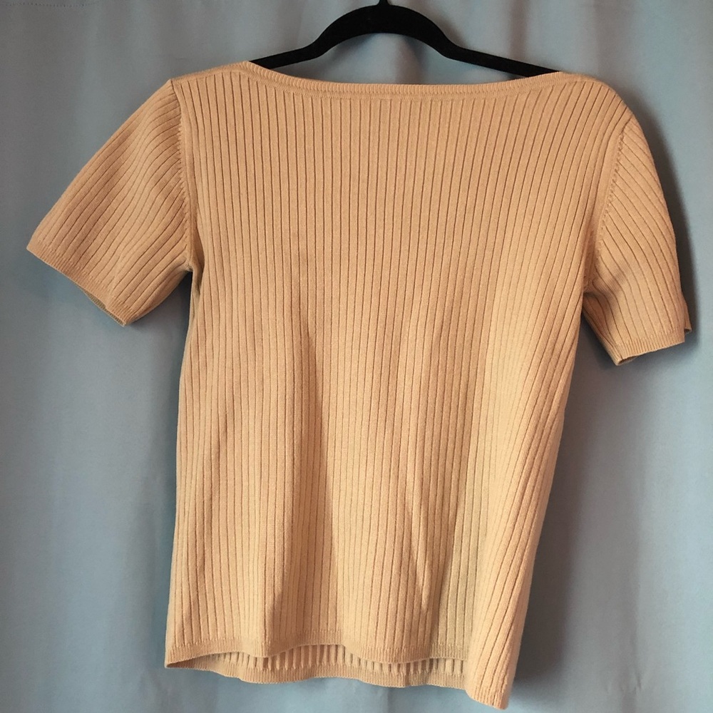 Knitted nude blouse